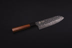 Tetsu Hammered Carbon Santoku — cuchillo japonés martillado Masamune
