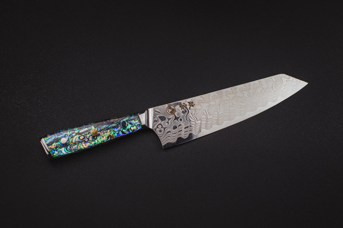 Ryu Abalone Damascus Kiritsuke, cuchillo japonés Masamune