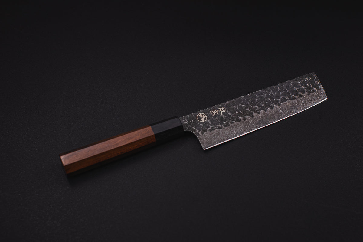Tetsu Hammered Carbon Nakiri, cuchillo japonés Masamune