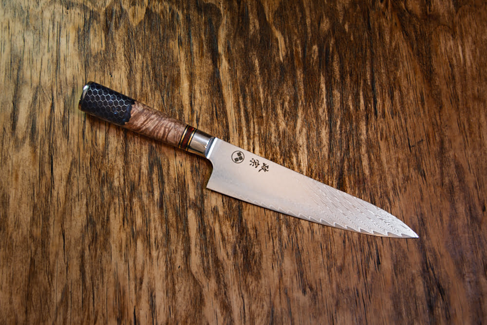 Ryu Blue Hex Kiroshi Gyuto - Imagen 12