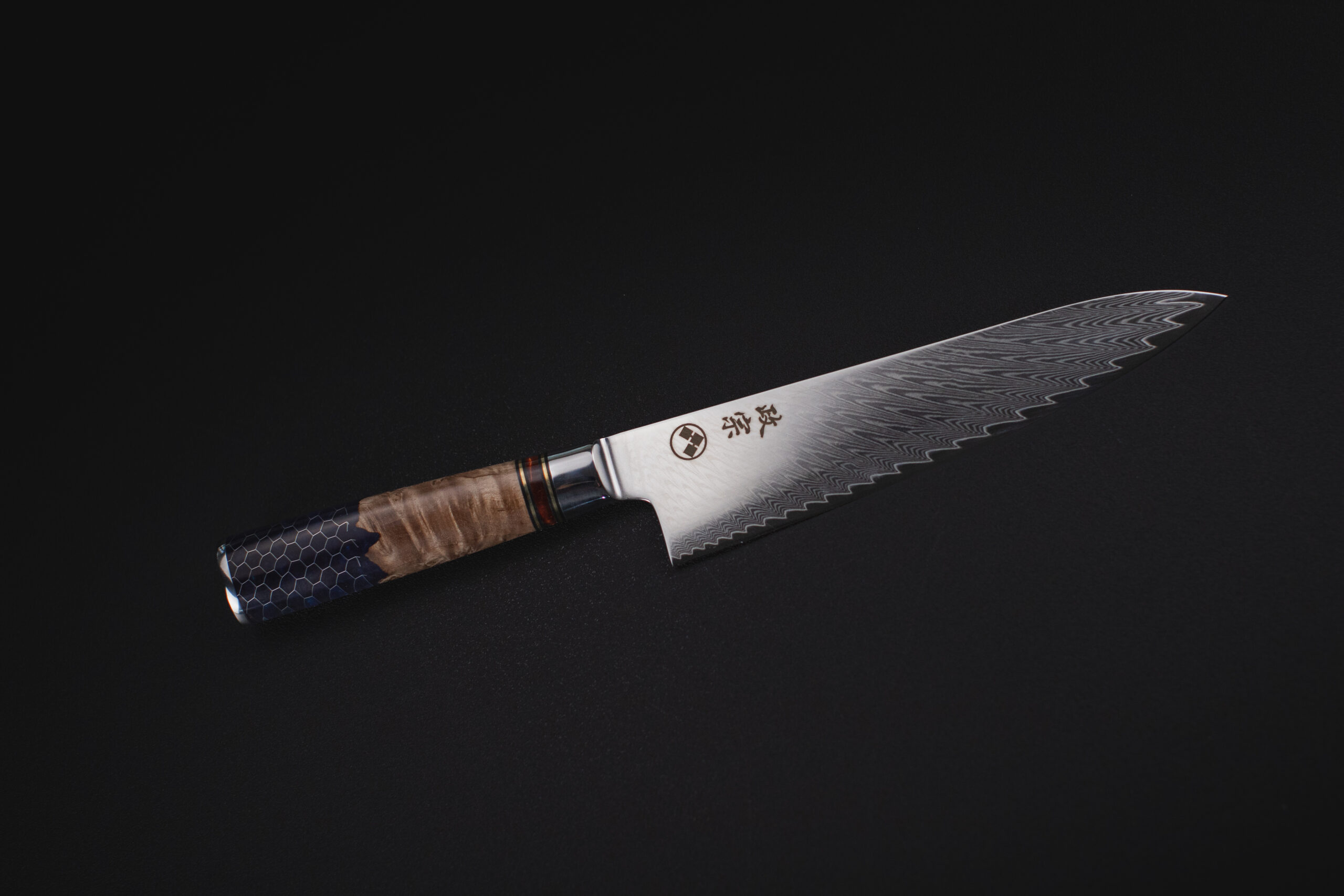 Ryu Blue Hex Kiroshi Gyuto - Imagen 9